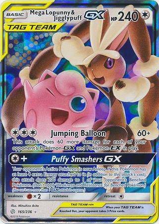 Mega Lopunny & Jigglypuff GX : COSMIC ECLIPSE - 165/236 - Lockett Labs UK