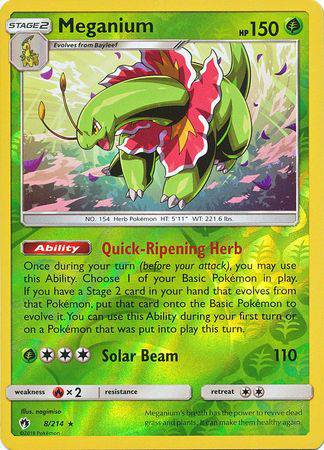 Meganium : LOST THUNDER (Reverse holo) - 8/214 - Lockett Labs UK