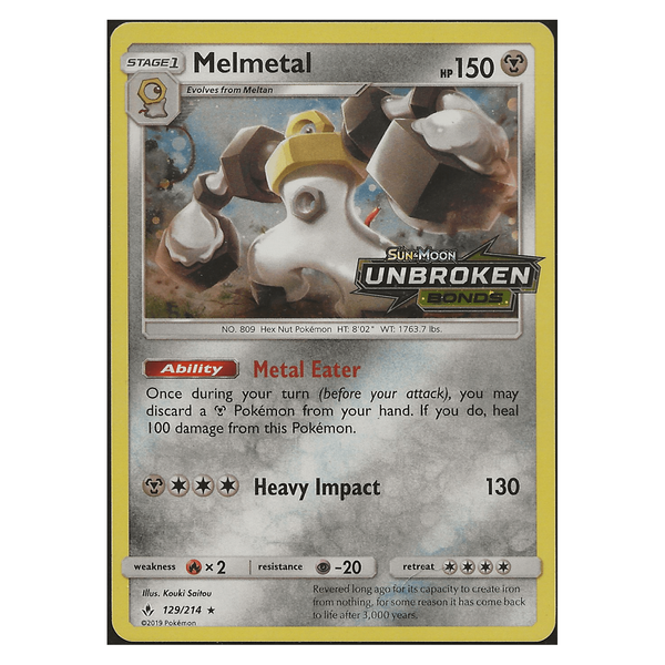 Melmetal : UNBROKEN BONDS STAMPED PROMO (Holo) - 129/214