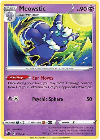 Meowstic : BATTLE STYLES (Holo) - 061/163 - Lockett Labs UK