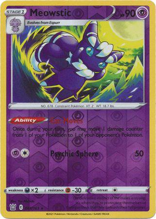 Meowstic : BATTLE STYLES (Reverse holo) - 061/163 - Lockett Labs UK