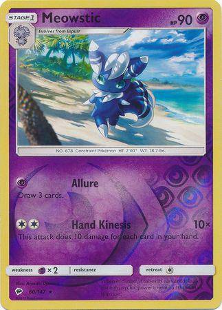 Meowstic : BURNING SHADOWS (Reverse holo) - 60/147 - Lockett Labs UK