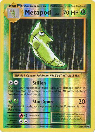 Metapod : EVOLUTIONS (Reverse holo) - 4/108 - Lockett Labs UK