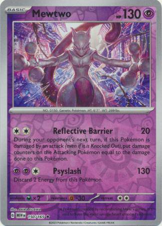 Mewtwo : 151 (Reverse holo) - 150/165 - Lockett Labs UK