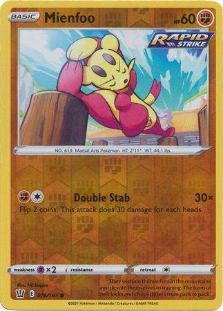 Mienfoo : BATTLE STYLES (Reverse holo) - 076/163 - Lockett Labs UK