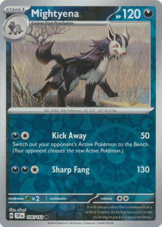 Mightyena : TEMPORAL FORCES (Reverse holo) - 106/162 - Lockett Labs UK