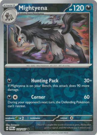 Mightyena : TWILIGHT MASQUERADE (Reverse holo) - 114/167 - Lockett Labs UK