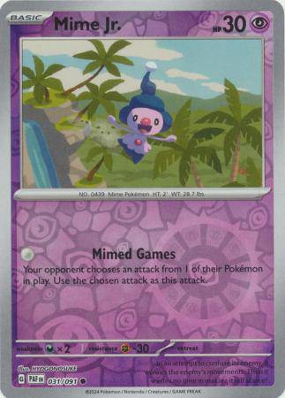 Mime Jr. : PALDEAN FATES (Reverse holo) - 031/091 - Lockett Labs UK