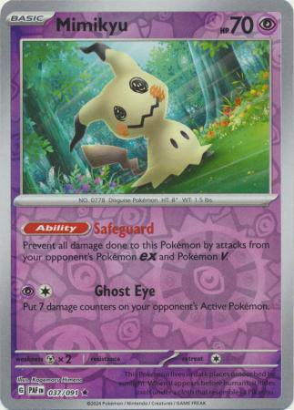 Mimikyu : PALDEAN FATES (Reverse holo) - 037/091