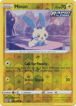 Minun : FUSION STRIKE (Reverse holo) - 090/264 - Lockett Labs UK