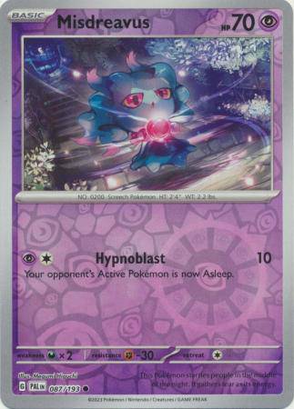 Misdreavus : PALDEA EVOLVED (Reverse holo) - 087/193