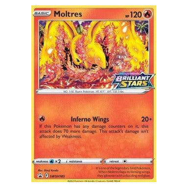 Moltres : BRILLIANT STARS PROMO PRE-RELEASE BUNDLE (Sealed) (Holo)  - SWSH185