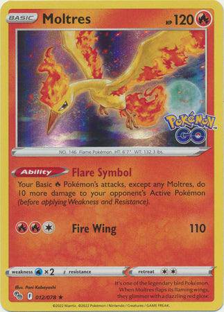 Moltres POKEMON GO! (Holo) - 012/078