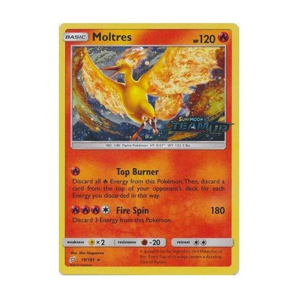 Moltres : TEAM UP STAMPED PROMO (Holo) (Sealed) - 19/181