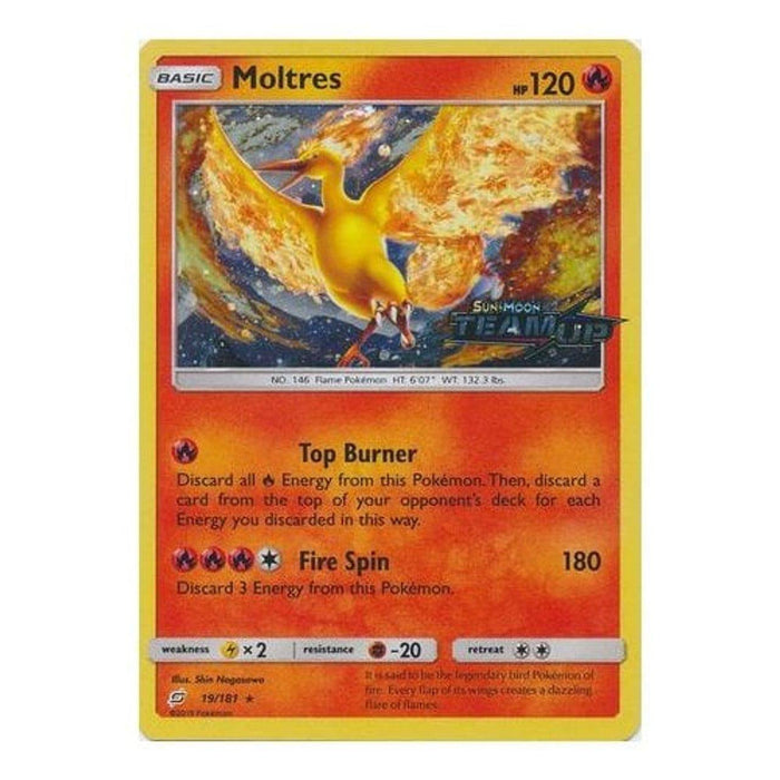 Moltres : TEAM UP STAMPED PROMO (Holo) (Sealed) - 19/181