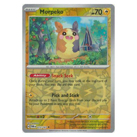 Morpeko : TWILIGHT MASQUERADE (Reverse holo) - 072/167