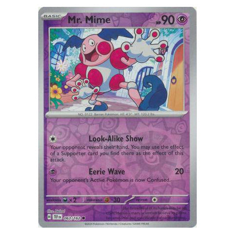 Mr. Mime : TEMPORAL FORCES (Reverse holo) - 063/162