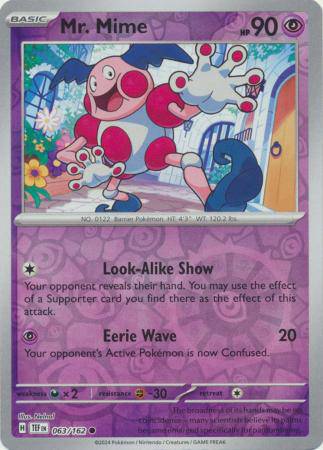 Mr. Mime : TEMPORAL FORCES (Reverse holo) - 063/162