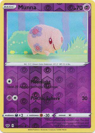 Munna : SWORD & SHIELD BASE (Reverse holo) - 087/202