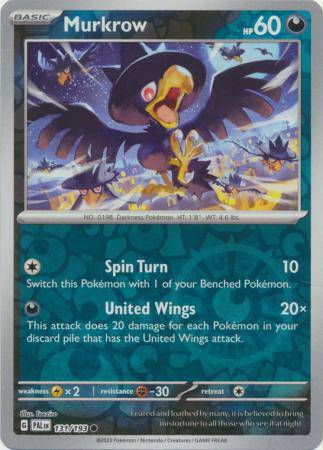 Murkrow : PALDEA EVOLVED (Reverse holo) - 131/193