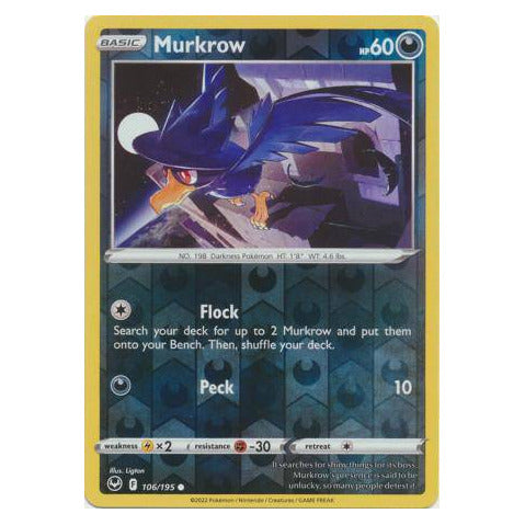 Murkrow : SILVER TEMPEST (Reverse holo) - 106/195