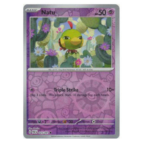 Natu : PALDEAN FATES (Reverse holo) - 025/091