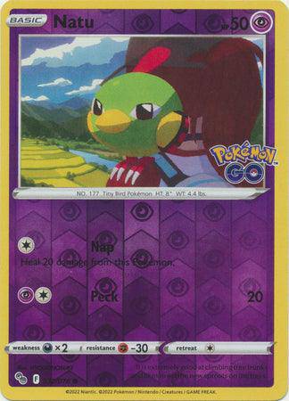Natu : POKEMON GO! (Reverse holo) - 032/078 - Lockett Labs UK