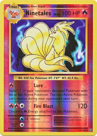 Ninetales : EVOLUTIONS (Reverse holo) - 15/108