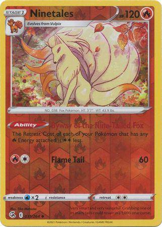 Ninetales : FUSION STRIKE (Reverse holo) - 031/264 - Lockett Labs UK