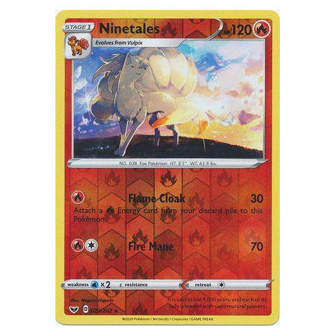 Ninetales : SWORD & SHIELD BASE (Reverse holo) - 023/202