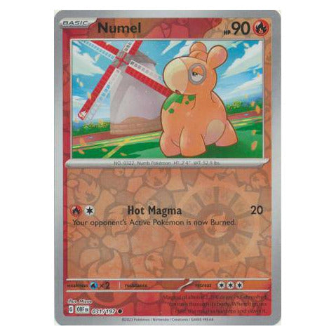 Numel : OBSIDIAN FLAMES (Reverse holo) - 031/197
