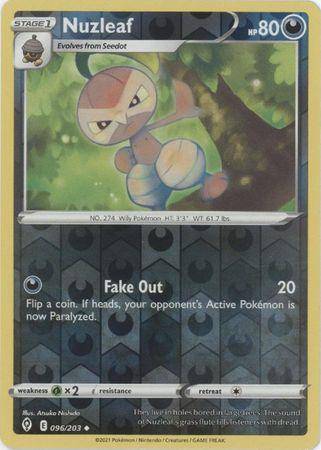 Nuzleaf : EVOLVING SKIES (Reverse holo) - 096/203 - Lockett Labs UK