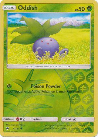 Oddish : BURNING SHADOWS (Reverse holo) - 4/147 - Lockett Labs UK