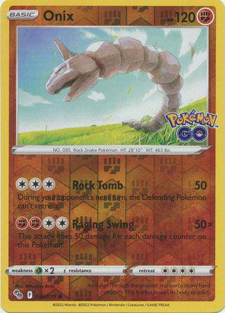 Onix : POKEMON GO! (Reverse holo) - 036/078