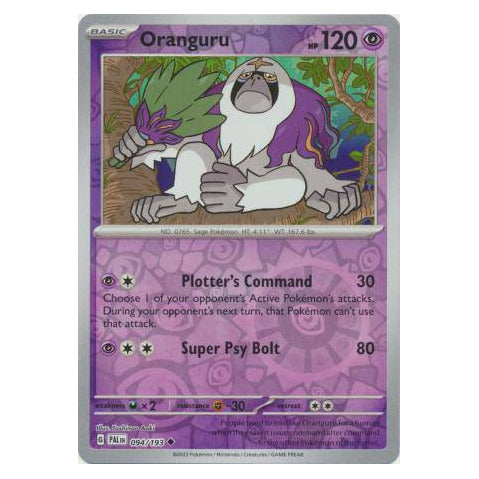 Oranguru : PALDEA EVOLVED (Reverse holo) - 094/193