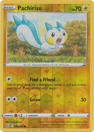 Pachirisu : BATTLE STYLES (Reverse holo) - 049/163 - Lockett Labs UK