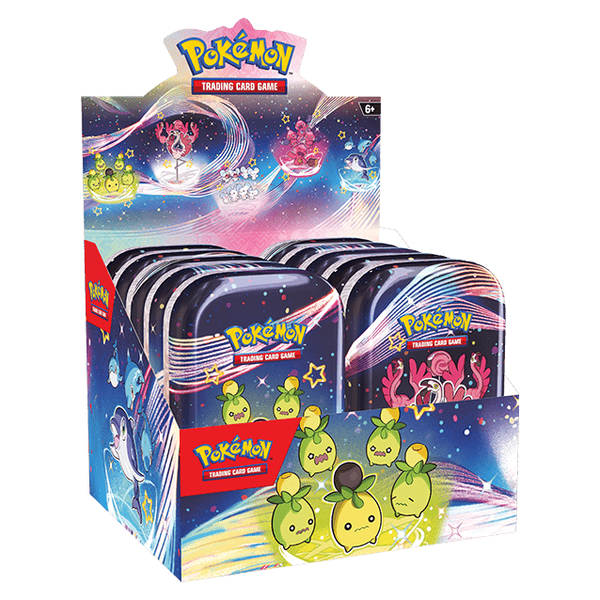 Paldean Fates Sealed Mini Tins Display