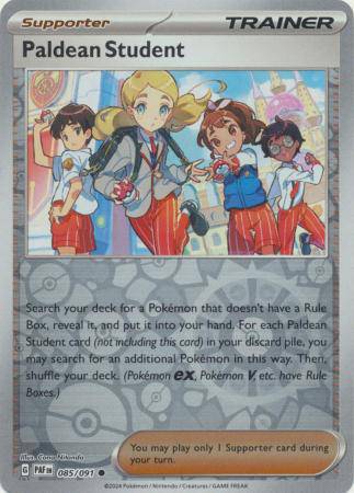 Paldean Student : PALDEAN FATES (Reverse holo) - 085/091