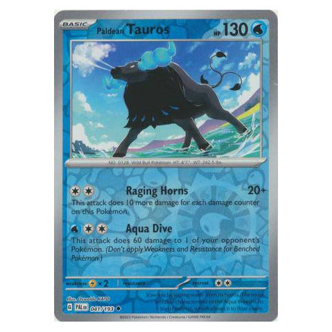 Paldean Tauros : PALDEA EVOLVED (Reverse holo) - 041/193