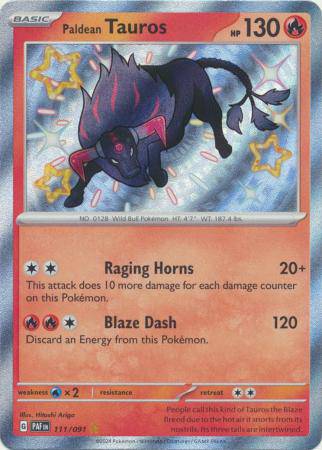 Paldean Tauros : PALDEAN FATES - 111/091