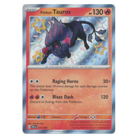 Paldean Tauros : PALDEAN FATES - 111/091
