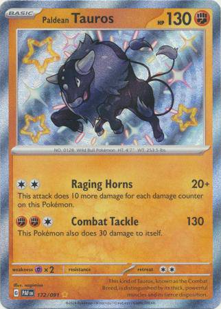 Paldean Tauros : PALDEAN FATES - 172/091 - Lockett Labs UK