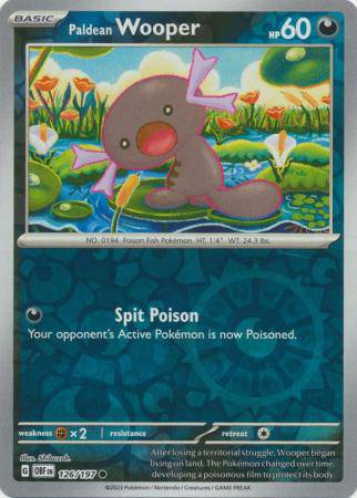Paldean Wooper : OBSIDIAN FLAMES (Reverse holo) - 126/197 - Lockett Labs UK