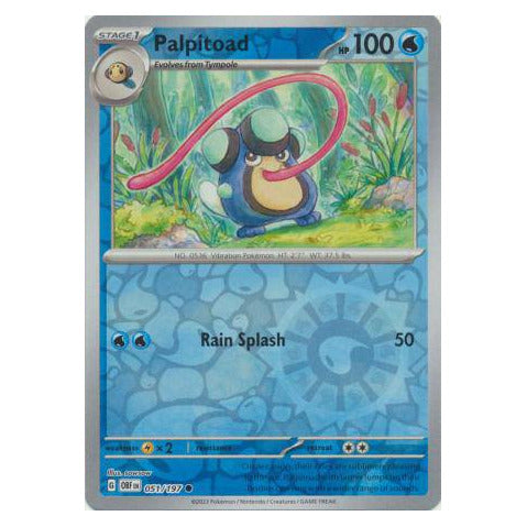 Palpitoad : OBSIDIAN FLAMES (Reverse holo) - 051/197
