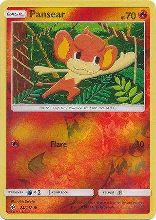 Pansear : BURNING SHADOWS (Reverse holo) - 22/147 - Lockett Labs UK