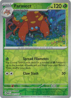 Parasect : 151 (Reverse holo) - 047/165