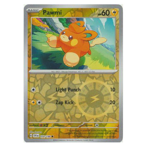 Pawmi : SCARLET & VIOLET BASE (Reverse holo) - 074/198
