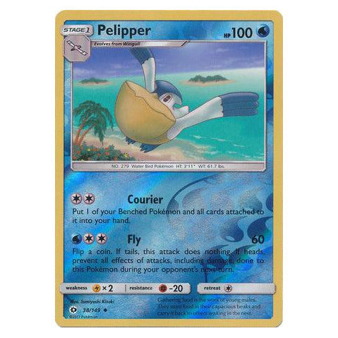 Pelipper : SUN & MOON BASE (Reverse holo) - 38/149