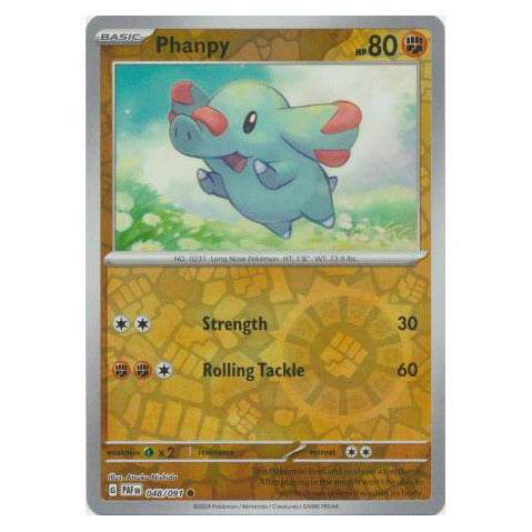 Phanpy : PALDEAN FATES (Reverse holo) - 048/091