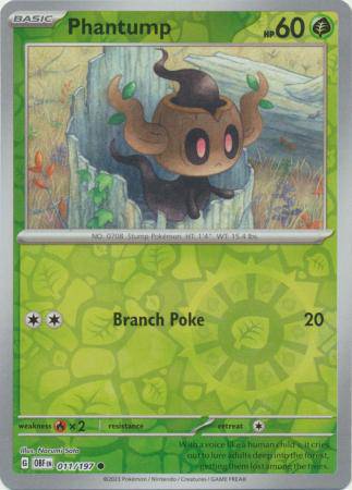 Phantump : OBSIDIAN FLAMES (Reverse holo) - 011/197 - Lockett Labs UK